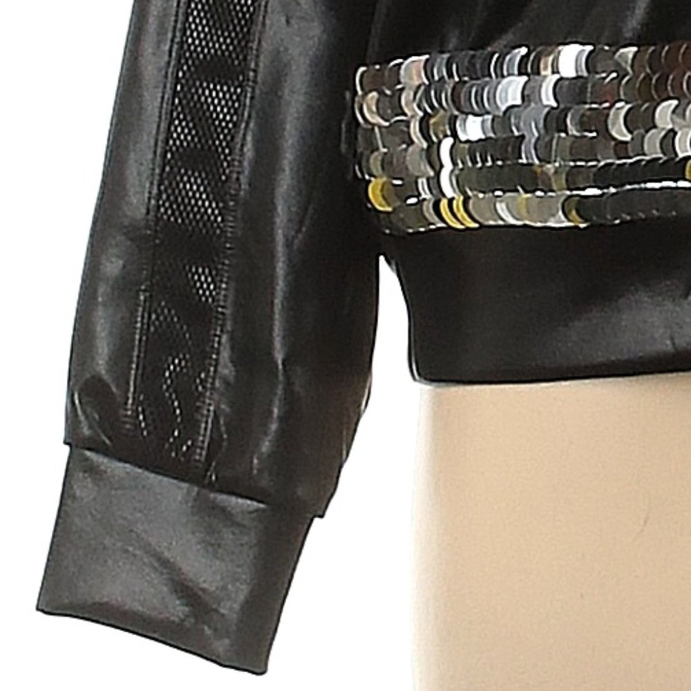 Hot Item Palale Color Block Sequin And Leather Ho… - image 7